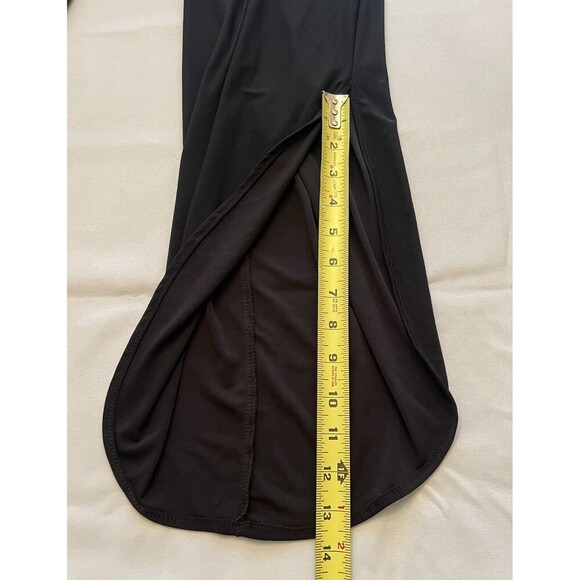 LAST TANGO Black Jumpsuit XL VNeck Dolman Split Sleeve Ankle Slit Pocket Stretch - Picture 15 of 15